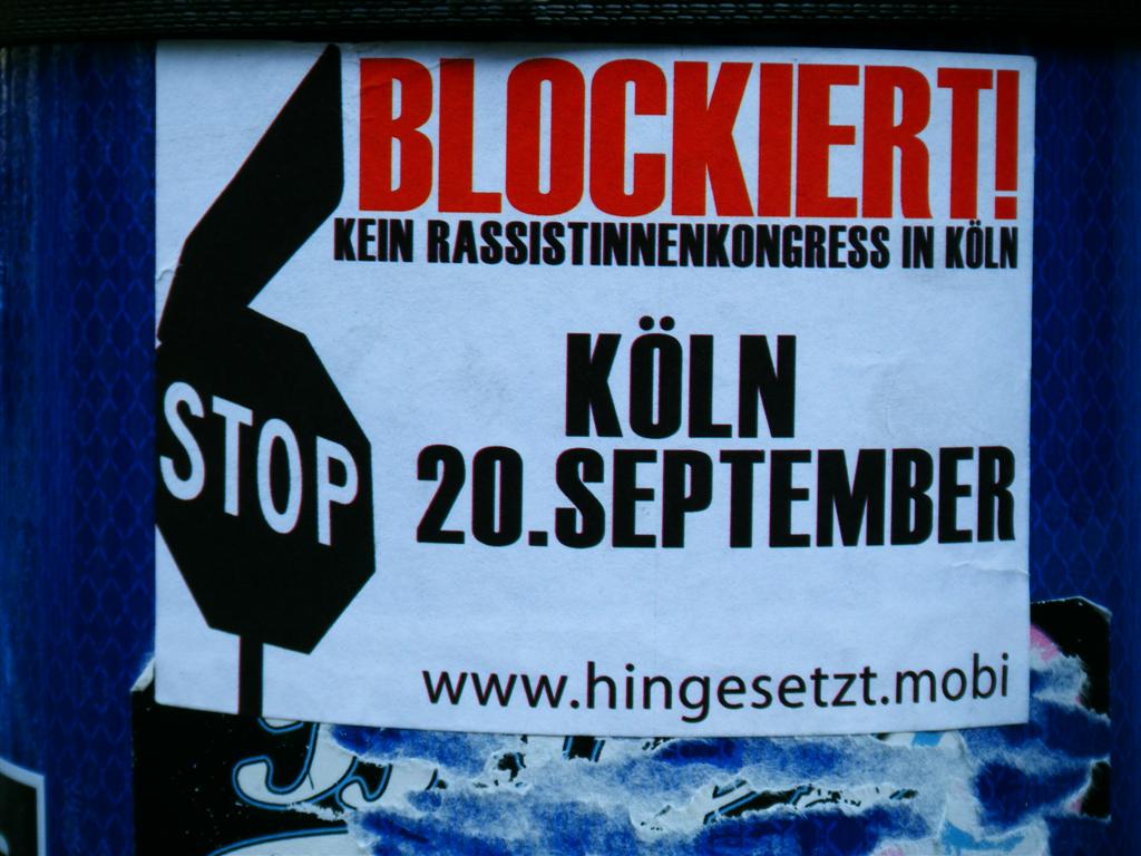 21. September 2008: Protest gegen den Anti-Islamisierungskongress in Köln