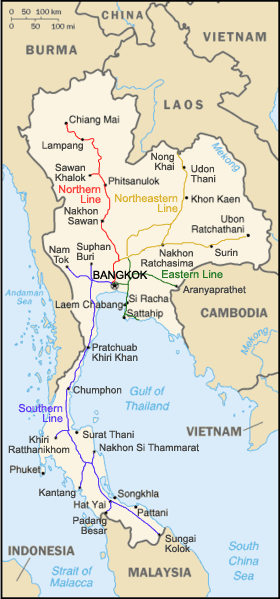 Thailand: Bahnstrecken