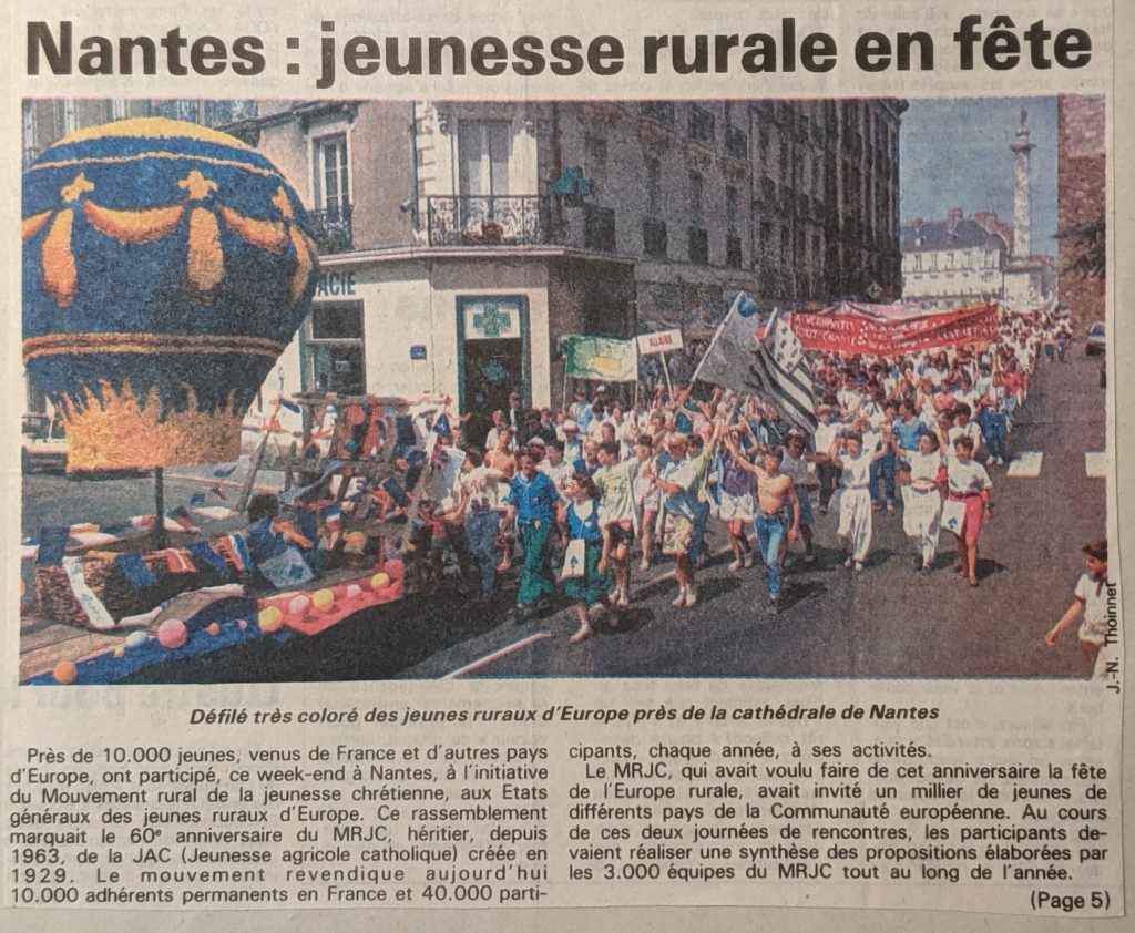 InterRail 1989: Die Zeitung Presse-Ocean mit einem großen Sonderteil zum MRJC-Fest.