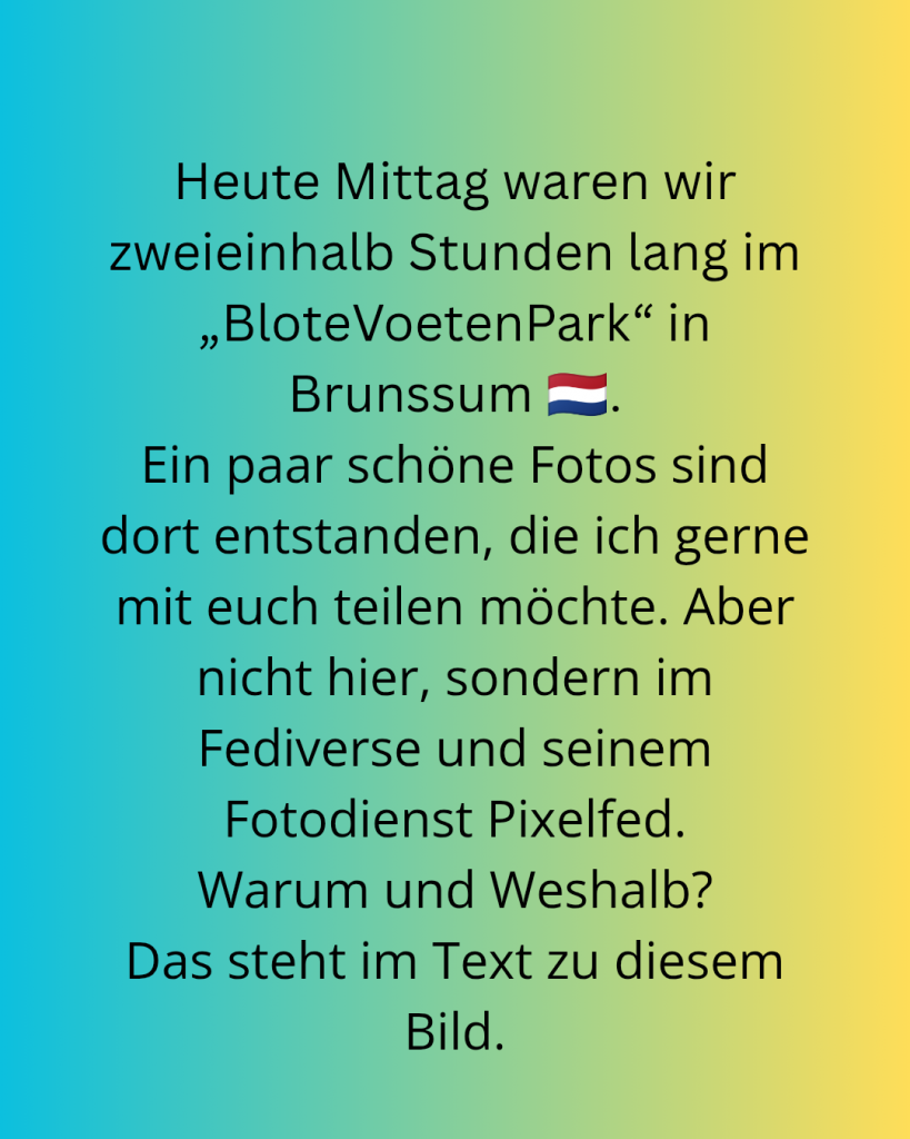 Mein (vielleicht letzter?) Beitrag auf Instagram.